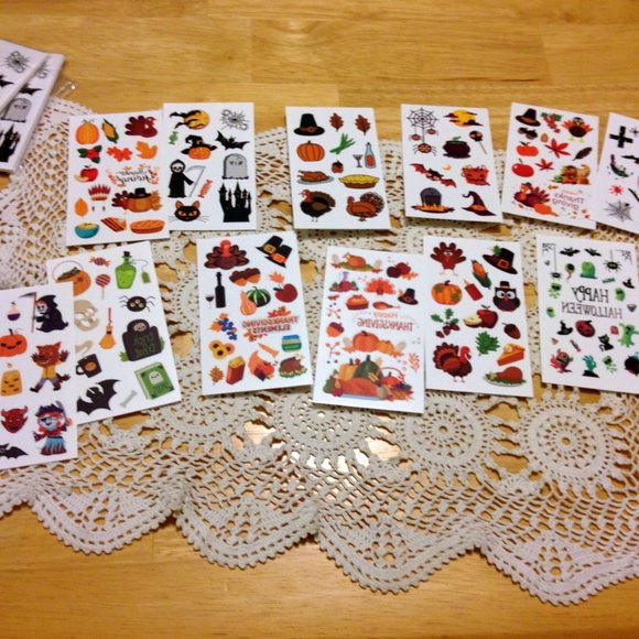 Halloween  and Thanksgiving temporary tattoos - Picture 1 of 5